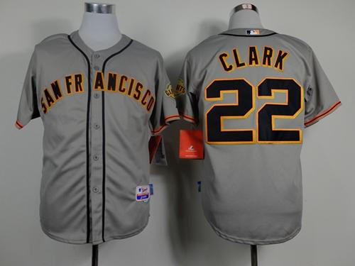 Giants #22 Will Clark Grey Road Cool Base Stitched MLB Jersey